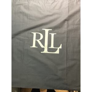 Authentic Ralph Lauren 100% Cotton Blk Drawstring Dust Bag White Iconic Logo